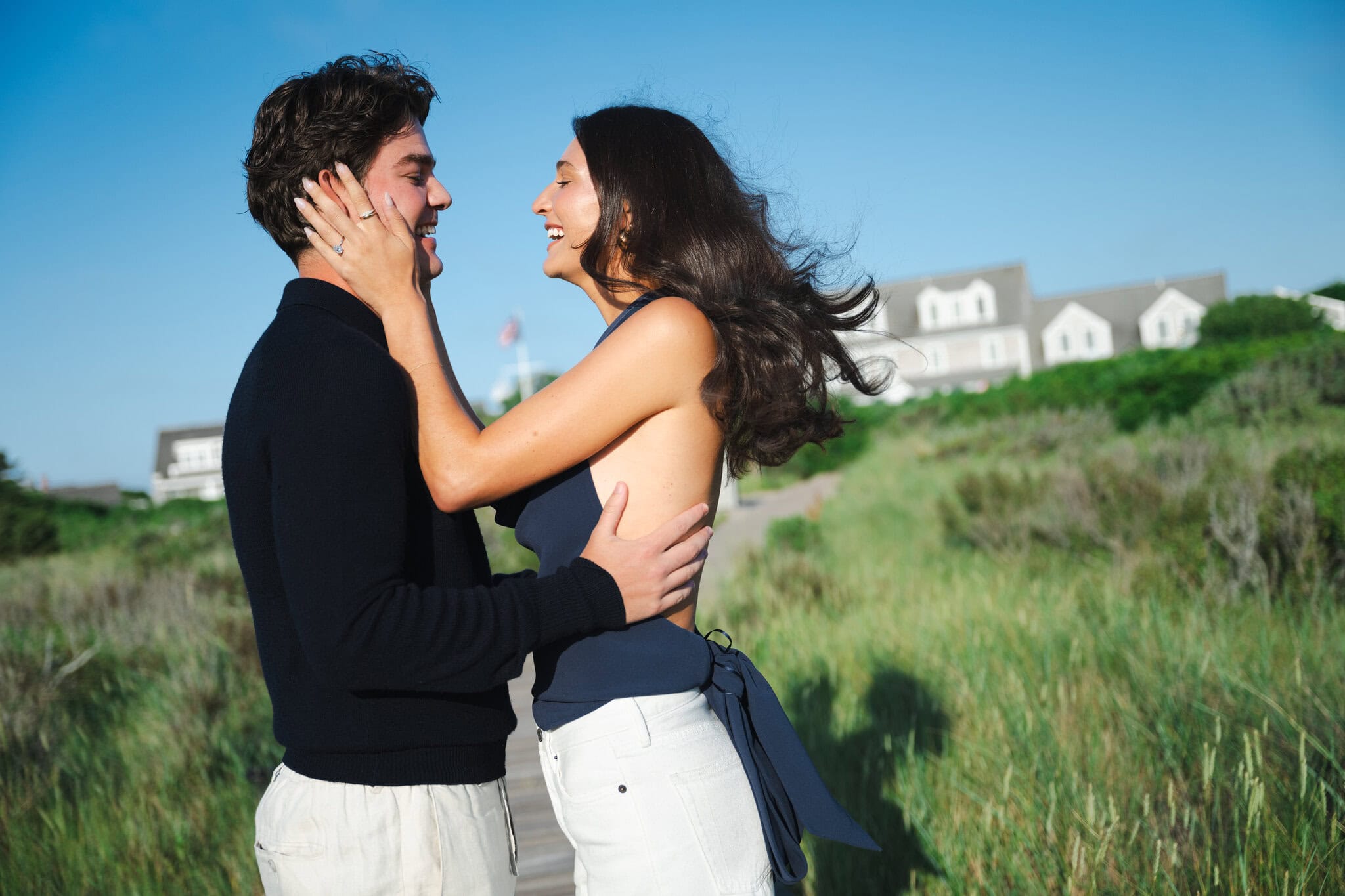 The Wauwinet Nantucket wedding photographer waterfront lawn ceremony space Perla Images