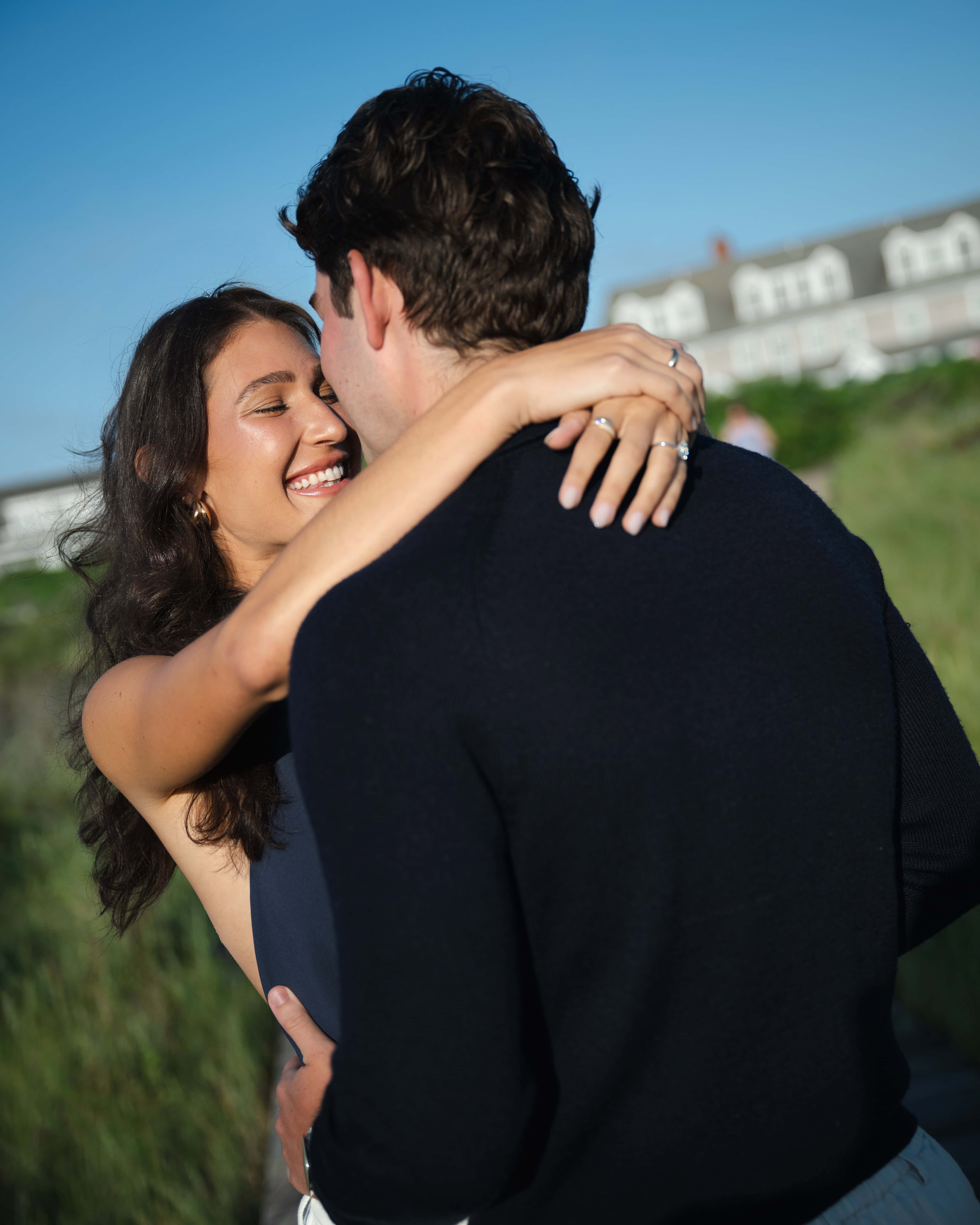 Wauwinet Nantucket proposal photographer celebration moment Perla Images